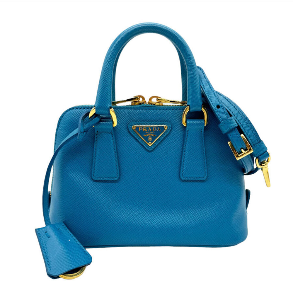 Prada crossbody shoulder bag handbag blue leather